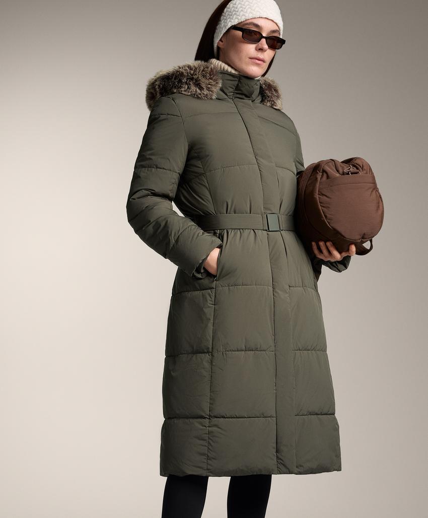 Длинная водоотталкивающая утепленная куртка Primaloft®