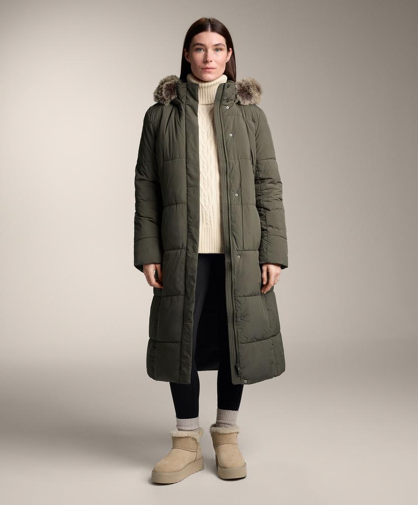 Длинная водоотталкивающая утепленная куртка Primaloft®