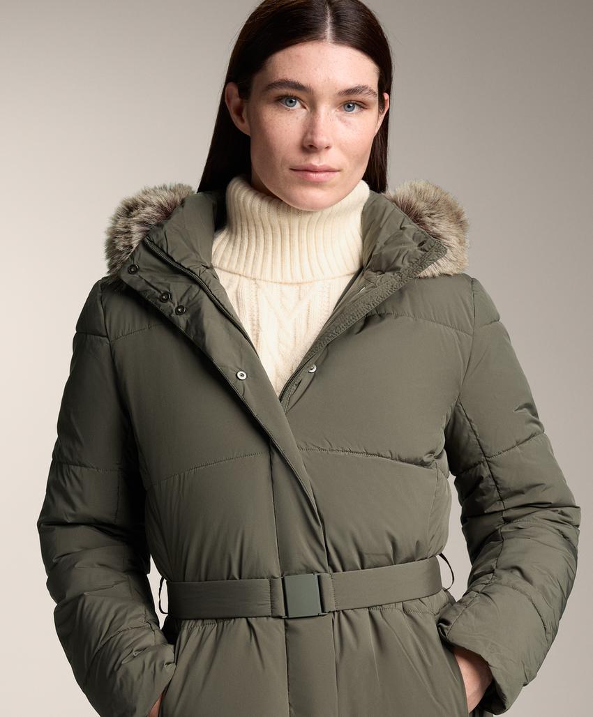 Длинная водоотталкивающая утепленная куртка Primaloft®