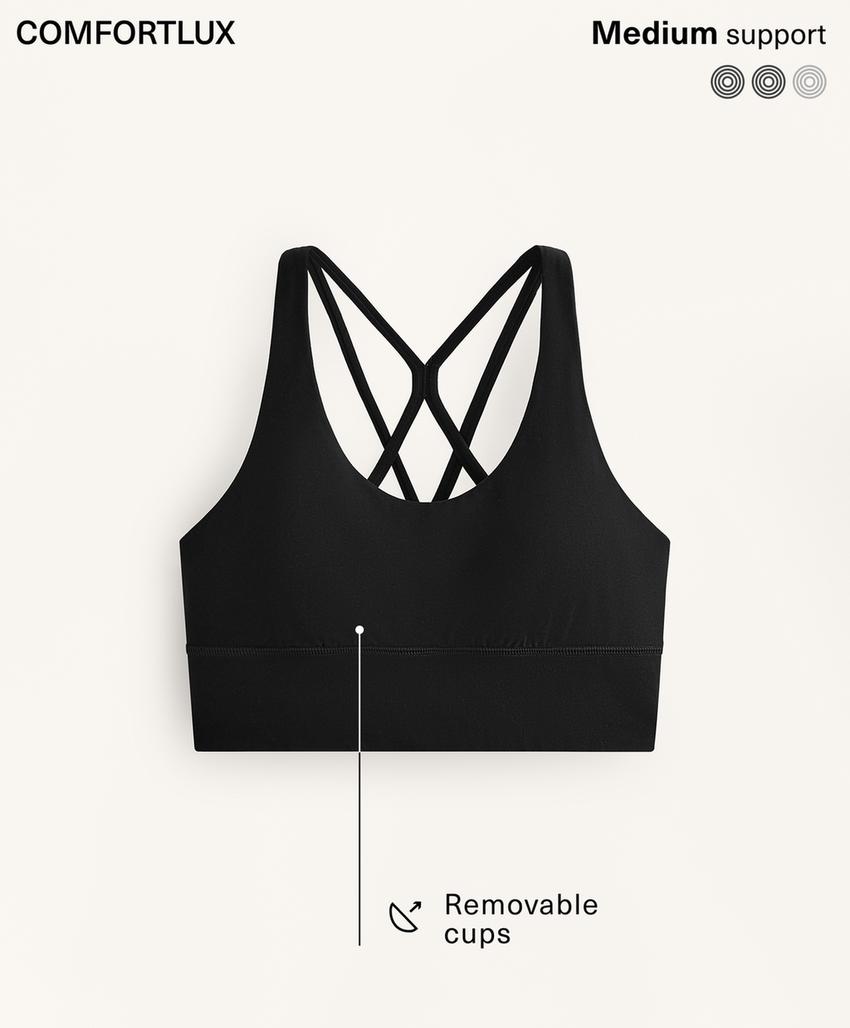 Спортивный бюстгальтер comfortlux с чашечками средней поддержки