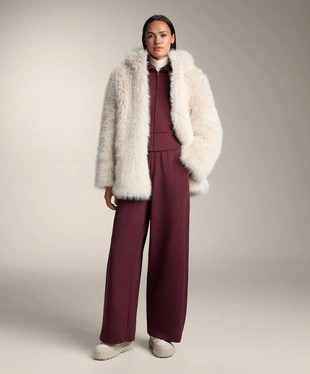 FITTED WAIST KNIT COLLAR JACKET WITH BRUSHED MODAL- Заказать в России