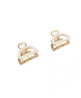 2 мини-заколки для волос с металлическим эффектом- Заказать в России