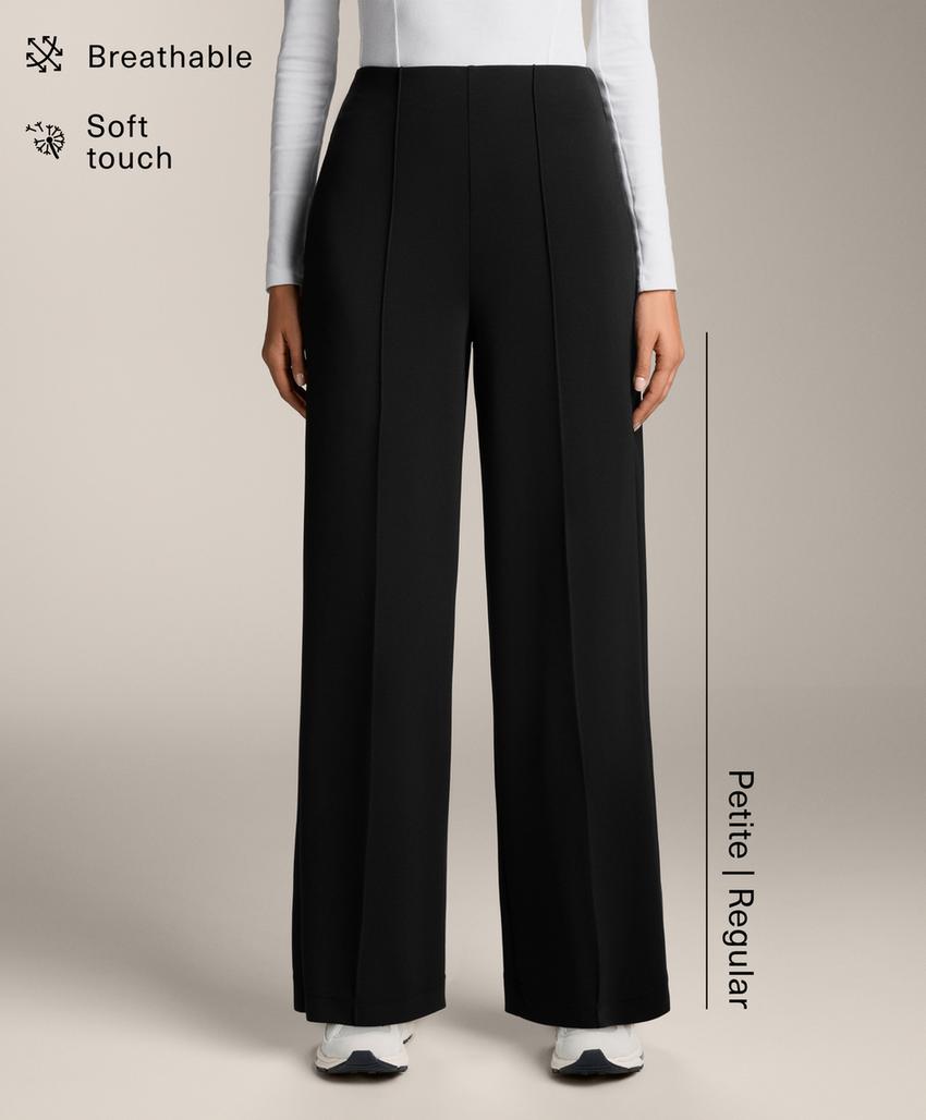 Прямые брюки из мягкого модала с линией складки