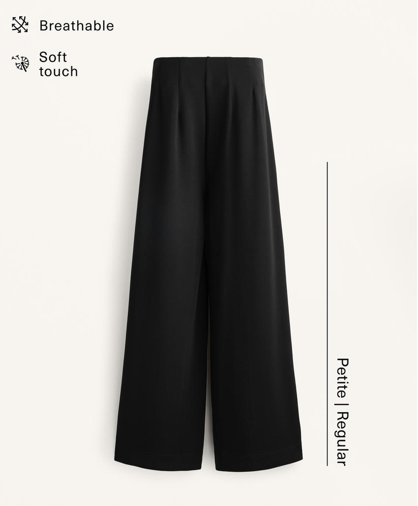 Прямые брюки из мягкого модала с линией складки