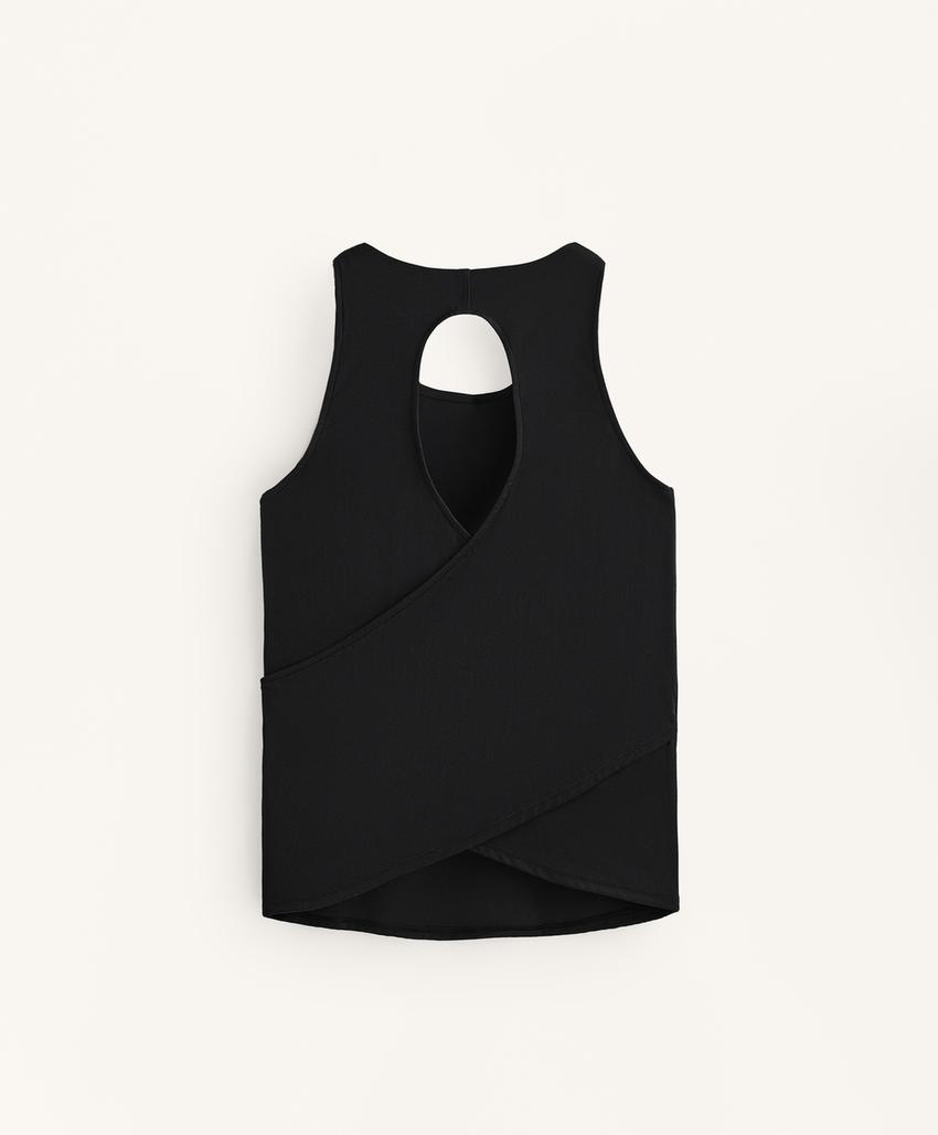 Футболка с перекрещивающимися лямками из комфортлукса