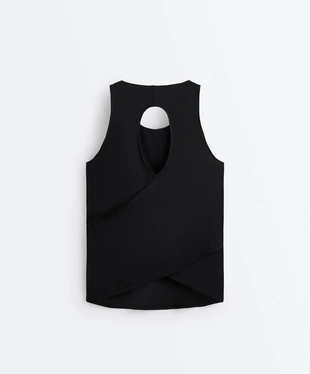 Футболка с перекрещивающимися лямками из комфортлукса- Заказать в России