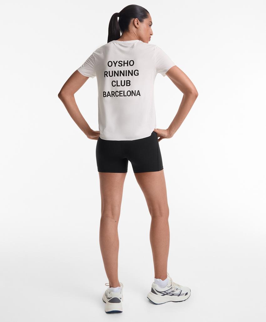 T-shirt justa técnica de manga curta Running Club Barcelona