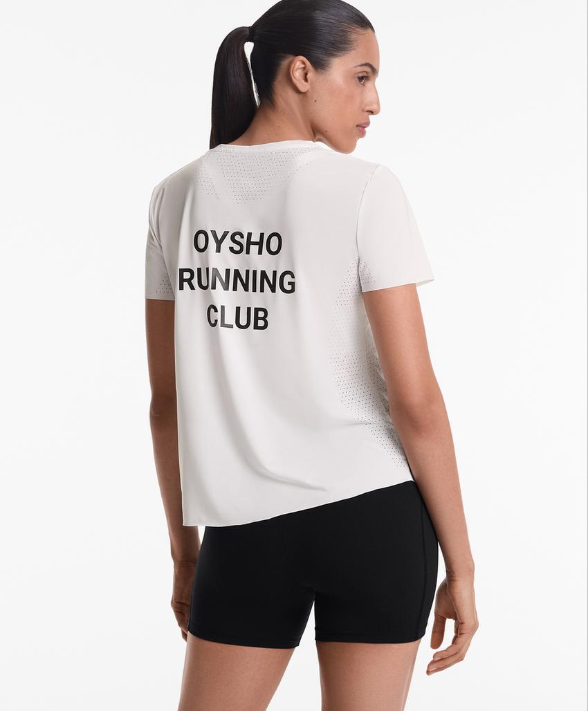 T-shirt técnica justa de manga curta Oysho Running Club