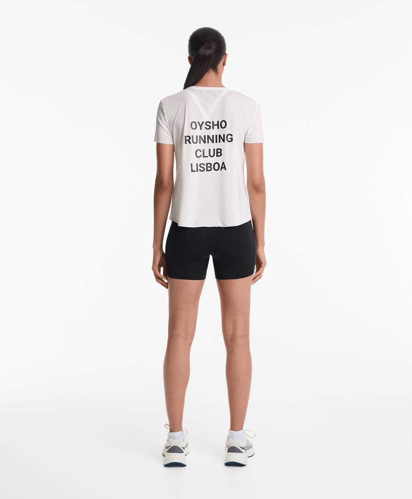 T-shirt técnica justa manga curta Running Club Lisboa