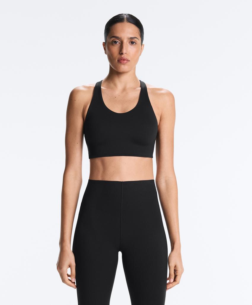 Компрессионный бюстгальтер с крестообразной спинкой и упругой поддержкой для спорта с высокой интенсивностью