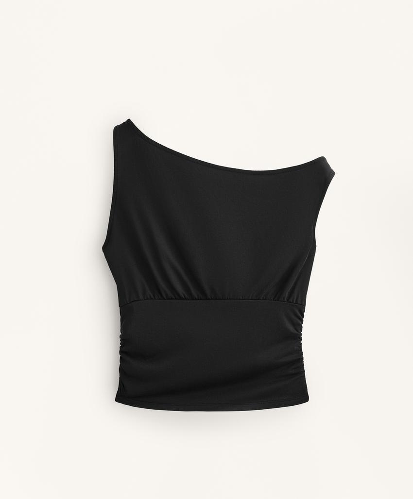 Футболка без рукавов с зауженной талией