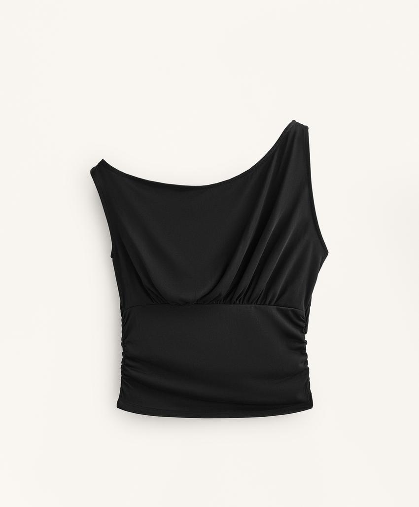 Футболка без рукавов с зауженной талией